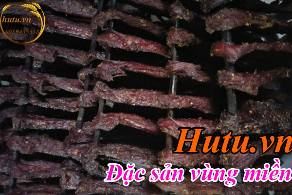 Thịt trâu gác bếp khô món ngon khó cưỡng